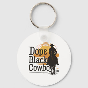 Drogen Schwarzer Cowboy Afrikanischer Cowboy Schwa Schlüsselanhänger