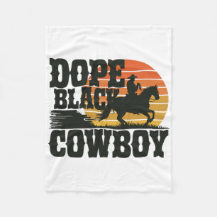 Drogen Schwarzer Cowboy Melanin Afrikanischer Rode Fleecedecke