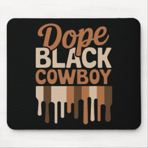 Drogen Schwarzer Cowboy Melanin Afrikanischer Rode Mousepad