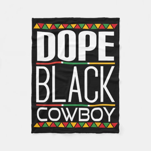Drogen Schwarzer Cowboy Schwarze Geschichte Monat  Fleecedecke (Vorderseite)