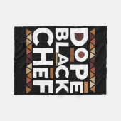 Drogen Schwarzer Koch Schwarze Geschichte Melanin  Fleecedecke (Vorderseite (Horizontal))
