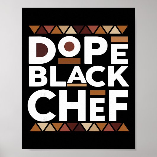 Drogen Schwarzer Koch Schwarze Geschichte Melanin Poster (Vorne)