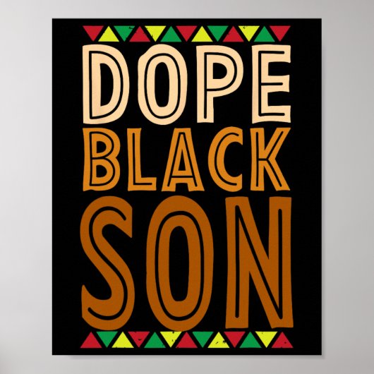 Drogen Schwarzer Sohn Afroamerikanischer Schwarzer Poster (Vorne)