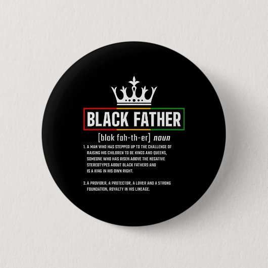 Drogen Schwarzer Vater Definition, Black History M Button (Vorderseite)