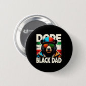Drogen Schwarzer Vater Lustiger Schwarzer Vater Bä Button (Vorne & Hinten)