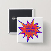 Drogenfrei Button (Vorne & Hinten)