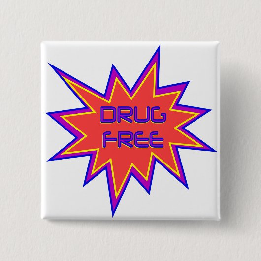 Drogenfrei Button (Vorderseite)