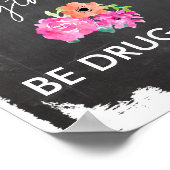 Drogenkarton und Blumenkohl drogenfrei Poster (Ecke)