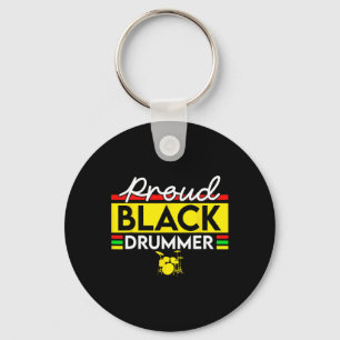 Drogenstolzer schwarzer Schlagzeuger Black History Schlüsselanhänger