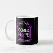 Drogenüberdosis-Bewusstsein Mit Glauben Kommt Hoff Kaffeetasse (Links)