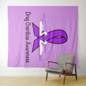 Drogenüberdosis-Bewusstsein mit Schwänen und Band Wandteppich (Beispiel (Horizontal))