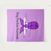 Drogenüberdosis-Bewusstsein mit Schwänen und Band Wandteppich (Vorderseite (Horizontal))