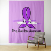 Drogenüberdosis-Bewusstsein mit Schwänen und Band Wandteppich (Beispiel)