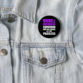Drogenüberdosis-Bewusstseins-Krieger Überlebender Button (Beispiel)