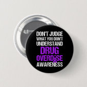 Drogenüberdosis-Bewusstseins-Krieger Überlebender Button (Vorne & Hinten)