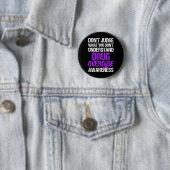 Drogenüberdosis-Bewusstseins-Krieger Überlebender Button (Beispiel)