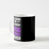 Drogenüberdosis-Bewusstseins-Krieger Überlebender Kaffeetasse (Vorderseite Links)