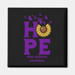 Drogenüberdosis Lila Hoffnung Vintage Sonnenblume Magnet
