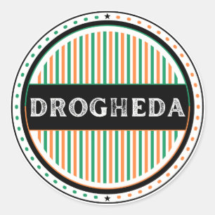 Drogheda City Pride Emblem – Irische Identität Runder Aufkleber
