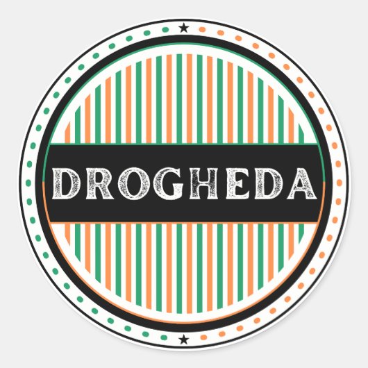 Drogheda City Pride Emblem – Irish Identity Runder Aufkleber (Vorderseite)