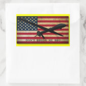 Drohen Sie mir kein Bro Rechteckiger Aufkleber (Tasche)