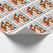 Drohenager Tiger Boy 3. Geburtstag Party Geschenkpapier (Ecke)