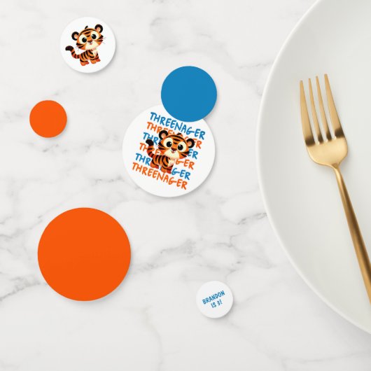 Drohenager Tiger Boy 3. Geburtstag Party Konfetti (Gruppe)