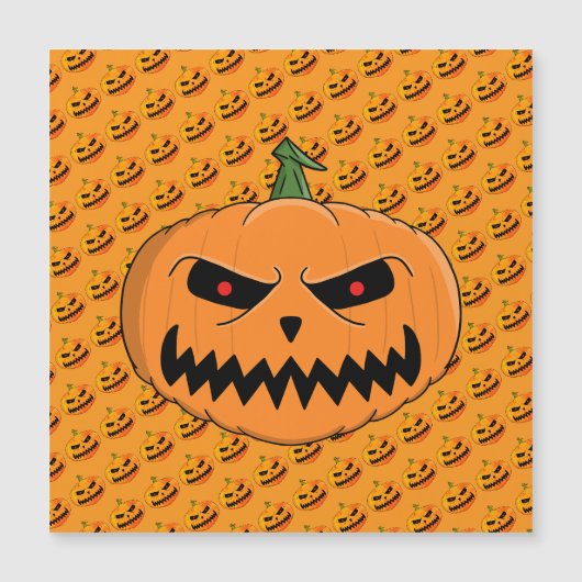 Drohend Fackel Kürbis Halloween Magnetkarte (Vorderseite)
