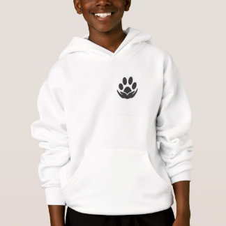 Drohend Knurrender Alphahund – Urbaner Grafikstil Hoodie