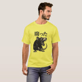 Drohend Vintage-Ratte auf schwarzem Hintergrund T-Shirt (Vorne ganz)