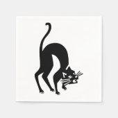 drohende Katze Serviette (Vorderseite)