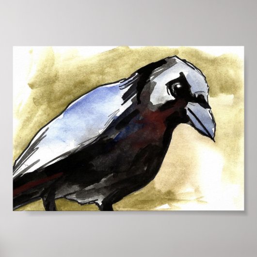 drohende Krähe Poster (Vorne)