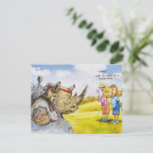 Drohende Menschen Postkarte (Stehend Vorderseite)