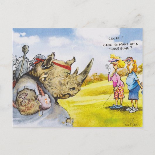 Drohende Menschen Postkarte (Vorderseite)