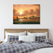 Drohender Himmel, Bucht von New York Leinwanddruck (Insitu (Schlafzimmer))