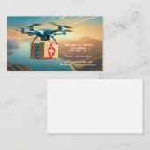 Drohne am Himmel mit einem Paket Visitenkarte (Vorne/Hinten)