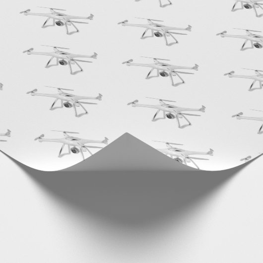 Drohne auf Weiß Geschenkpapier (Ecke)