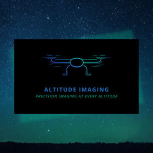 Drohne Business Pilot UAV Fotografie Schwarz Visitenkarte