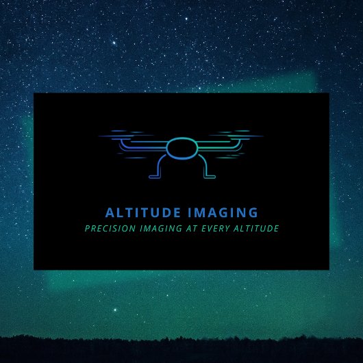 Drohne Business Pilot UAV Fotografie Schwarz Visitenkarte