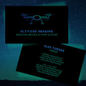 Drohne Business Pilot UAV Fotografie Schwarz Visitenkarte