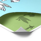 Drohne-Cartoon 9482 Poster (Ecke)