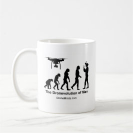 Drohne-Evolution des Mannes Kaffeetasse