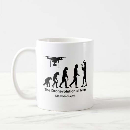 Drohne-Evolution des Mannes Kaffeetasse (Links)