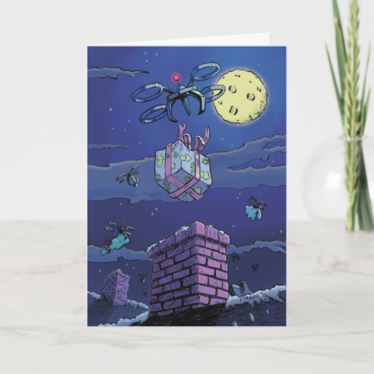 Drohne-Feiertags-Karte Feiertagskarte (Vorderseite)