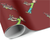 Drohne-Fliegen Geschenkpapier (Rolleneckpunkt)