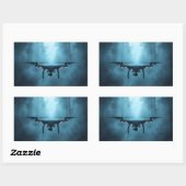 Drohne in Foggy Forest Sticker (Blatt)
