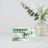 Drohne in Himmel und Logo Visitenkarte (Stehend Vorderseite)