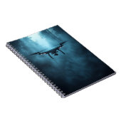 Drohne in Misty Forest Spiral Notebook Notizblock (Rechte Seite)