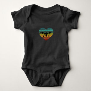 Drohne in Retro Vintages Sonnenuntergang Baby Strampler