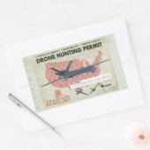 Drohne-Jagd-Erlaubnis-Aufkleber Rechteckiger Aufkleber (Umschlag)